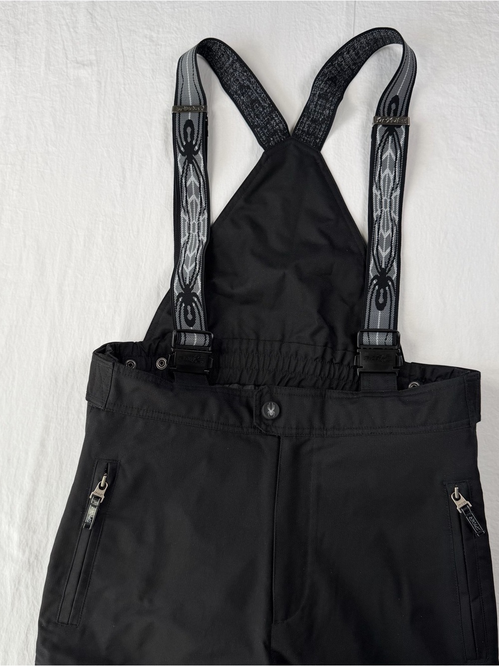 Vintage Spyder Ski Bibs Mens M Black Thinsulate Insulated Snowboard Pants Spyder